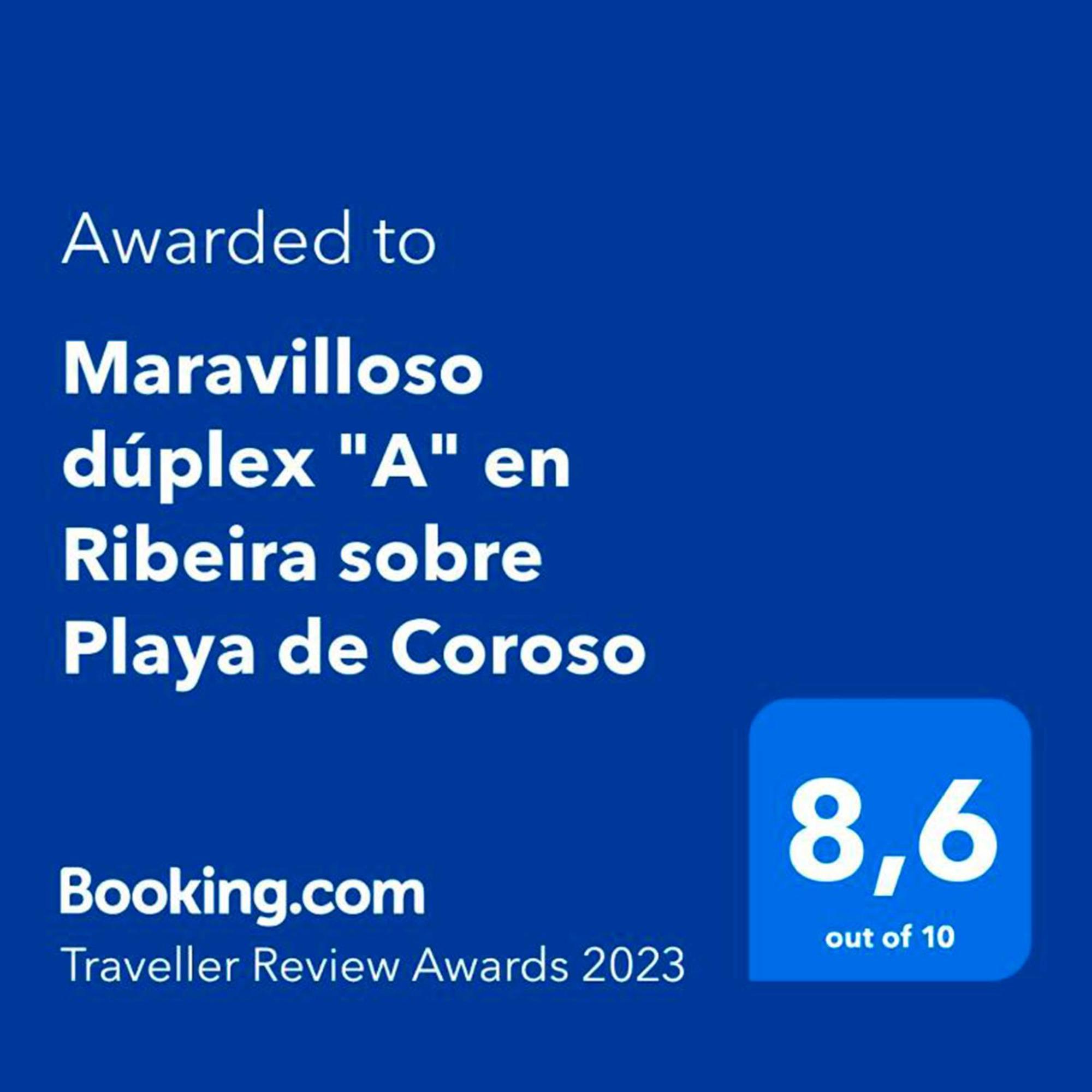 Apartamento Frente Al Mar Playa De Coroso Ribeira Luaran gambar